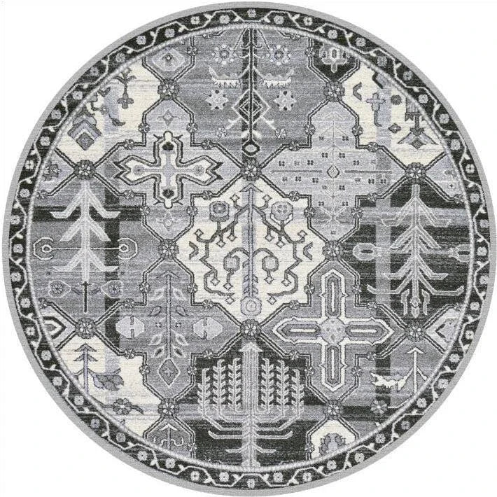 Tapis Rond Vintage Déco Classique - Mon Tapis Design