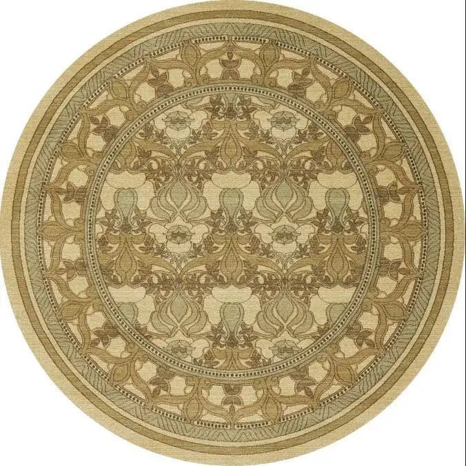 Tapis Rond Vintage Déco Motifs d’Autrefois - Mon Tapis Design