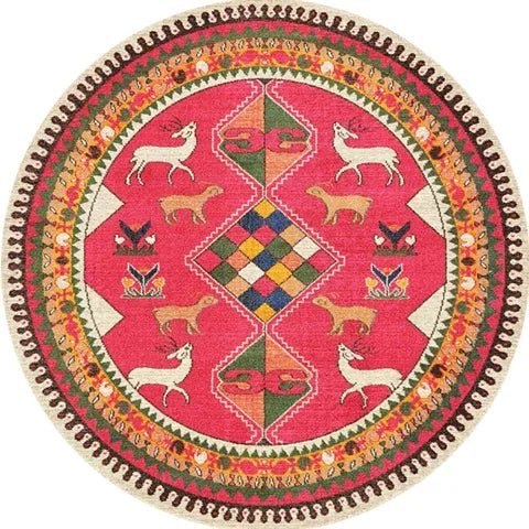 Tapis Rond Vintage Look Nomade - Mon Tapis Design