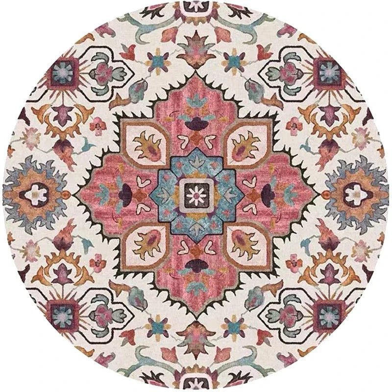 Tapis Rond Vintage Style Bohème - Mon Tapis Design