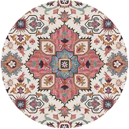 Tapis Rond Vintage Style Bohème - Mon Tapis Design