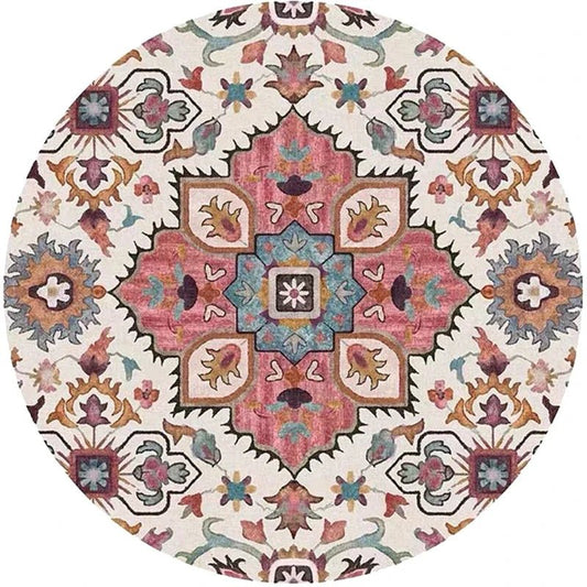 Tapis Rond Vintage Style Bohème - Mon Tapis Design