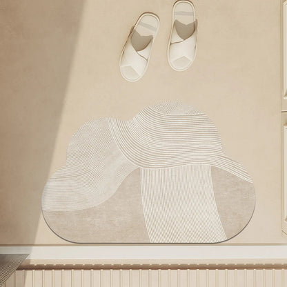 Tapis Salle de Bain Beige Minimaliste - Mon Tapis Design