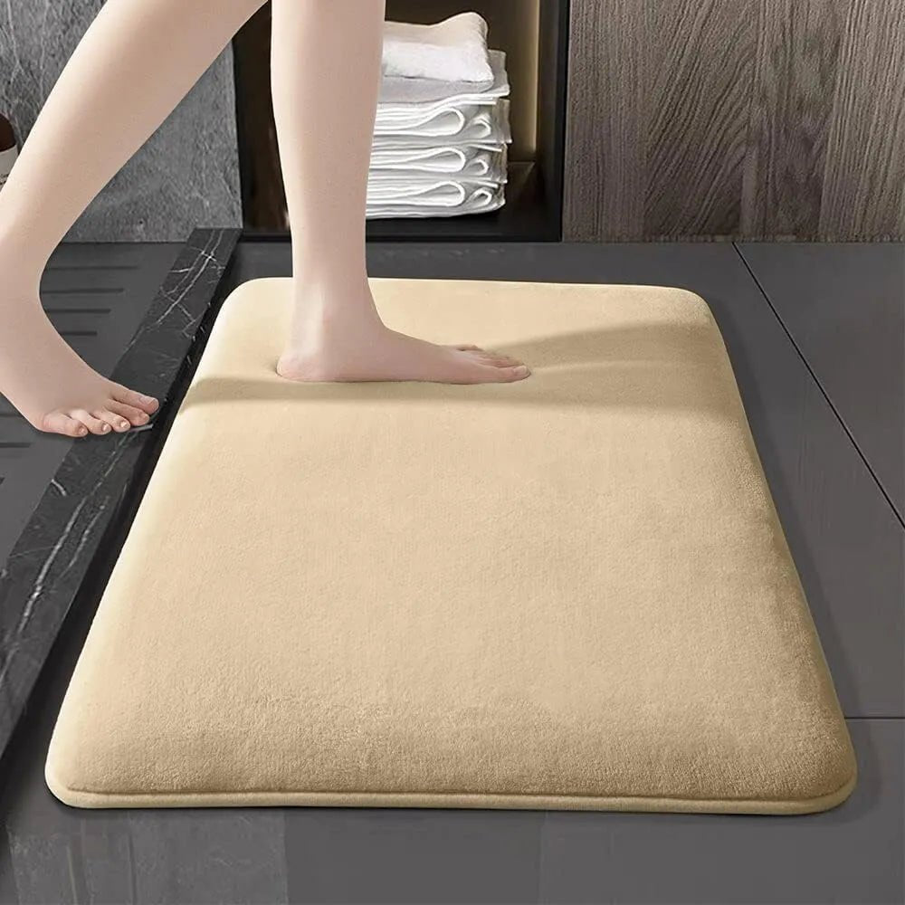 Tapis De Bain Absorbant Abricot - Mon Tapis Design