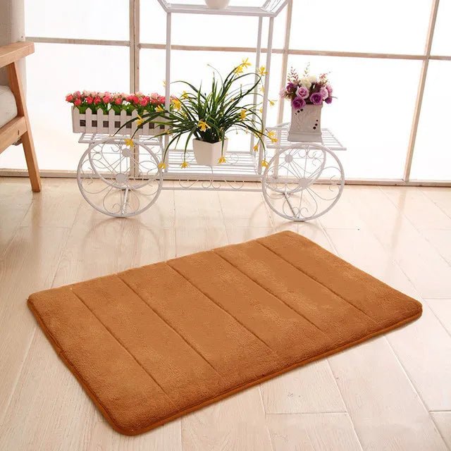 Tapis De Bain Antidérapant Marron - Mon Tapis Design