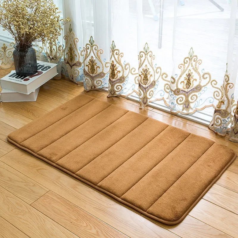 Tapis De Bain Antidérapant Marron - Mon Tapis Design