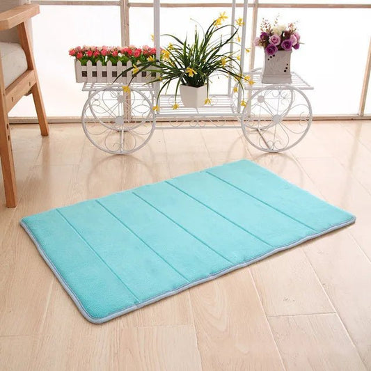 Tapis De Bain Antidérapant Turquoise - Mon Tapis Design