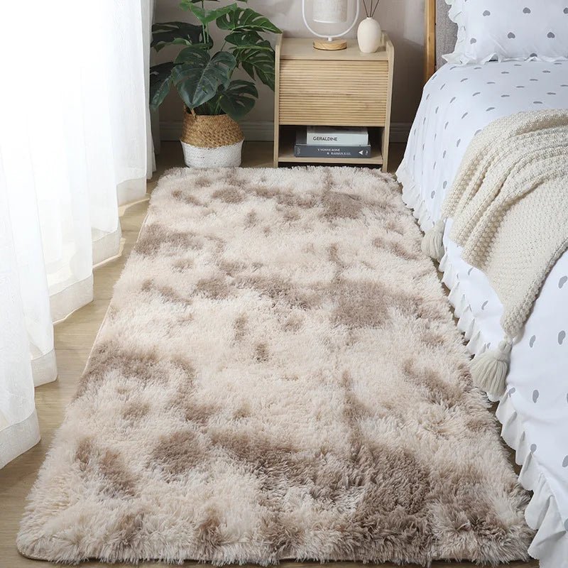 Tapis De Chambre Doux Marron Tie-Dye - Mon Tapis Design