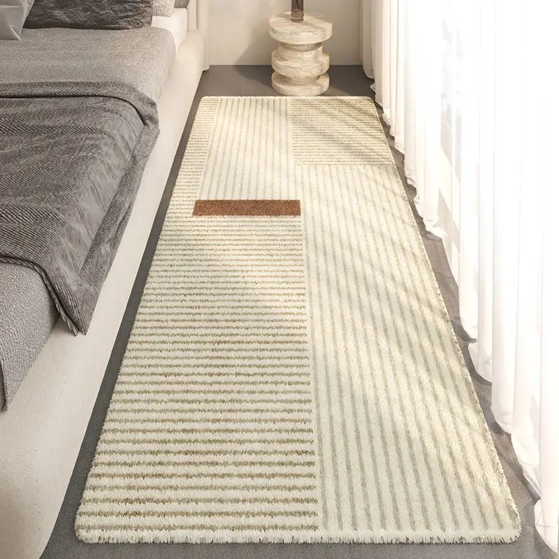 Tapis De Chambre Minimaliste Lignes Épurées - Mon Tapis Design