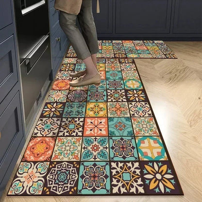 Tapis De Cuisine Carreaux Mosaïques - Mon Tapis Design