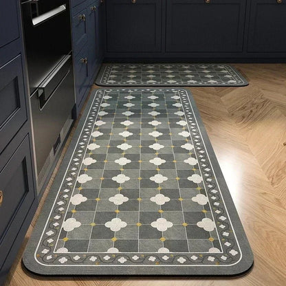 Tapis De Cuisine Chic Gris - Mon Tapis Design