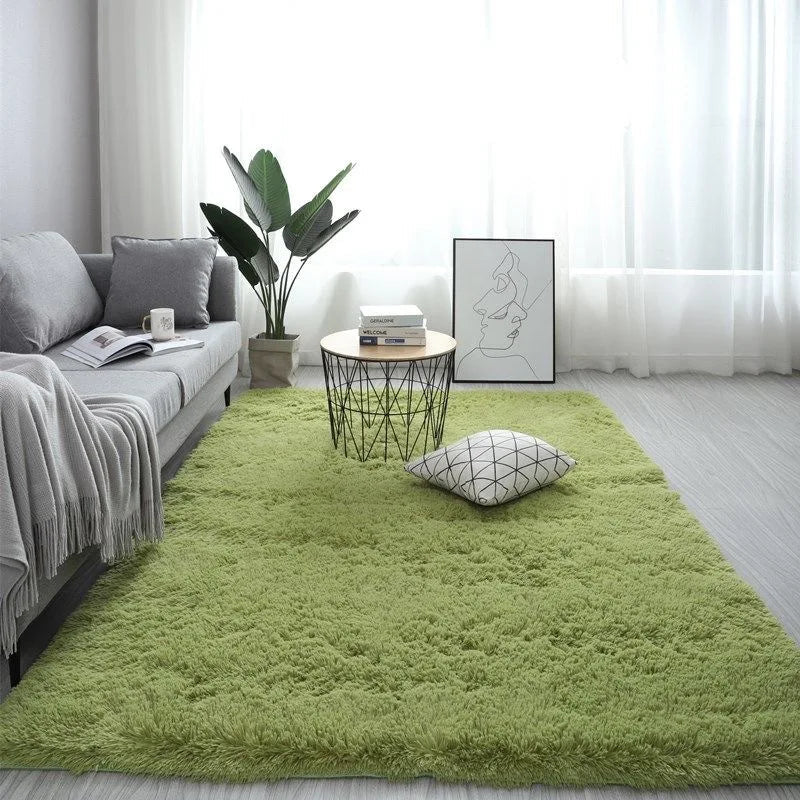 Tapis De Salon Doux Vert - Mon Tapis Design