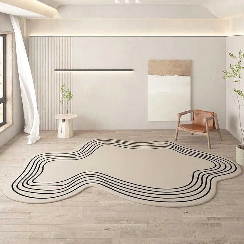 Tapis De Salon Minimaliste Moderne Ovale - Mon Tapis Design