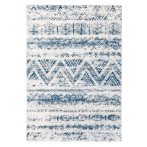 Tapis Ethnique Bleu & Blanc - Mon Tapis Design