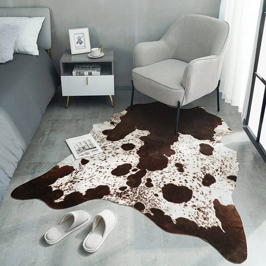 Tapis Peau De Vache Imitation Cuir - Mon Tapis Design