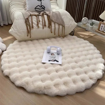 Tapis Rond Shaggy Beige - Mon Tapis Design