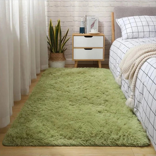 Tapis Shaggy Vert - Mon Tapis Design